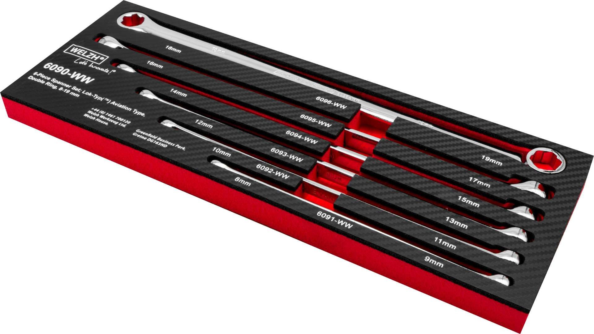 Welzh Werkzeug 6090-WW Lok-Typ csillagkulcs készlet, egyenes, extra hosszú, metrikus, 6 részes termék fő termékképe