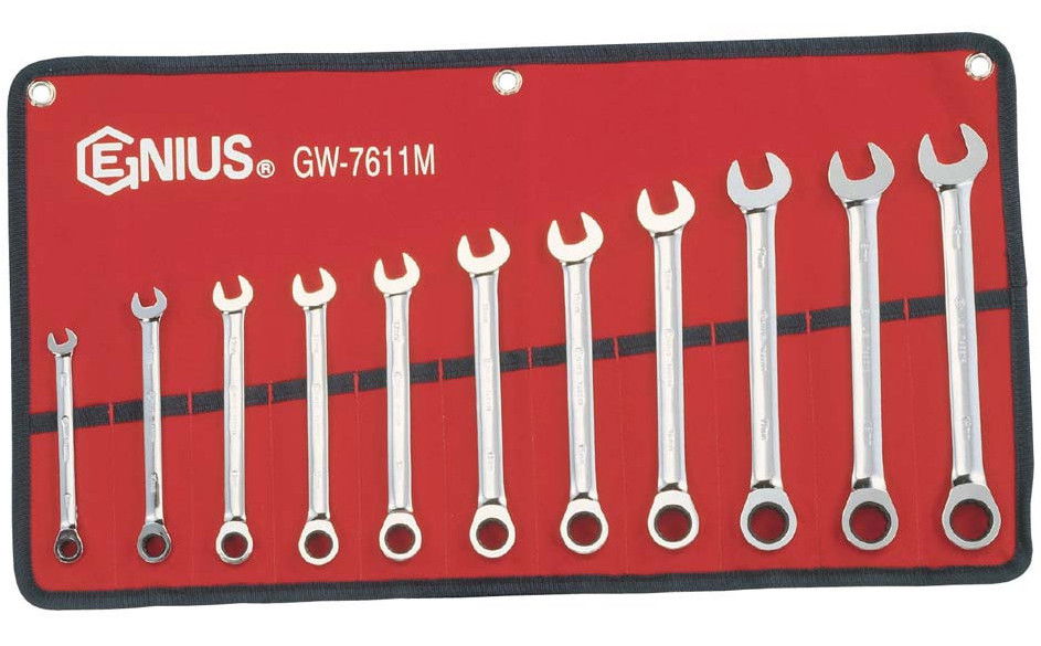 Genius Tools GW-7611M racsnis csillag-villáskulcs készlet, metrikus, 11 részes termék fő termékképe