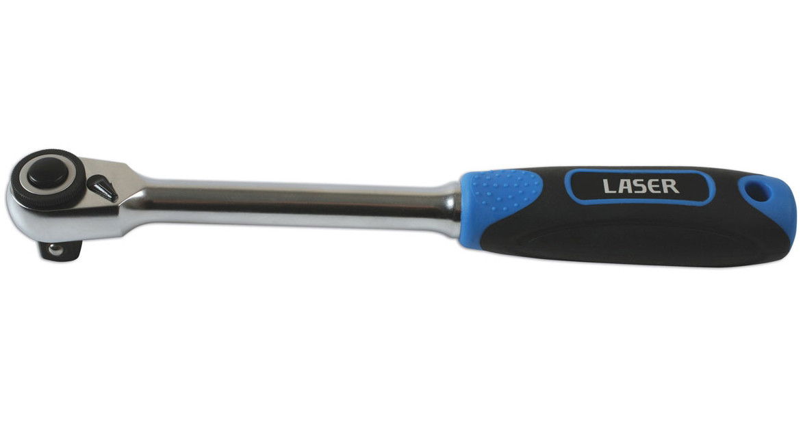 Laser Tools LAS-7289 mikro-fejű, 72-fogú irányváltós racsnis hajtókar, 190 mm, 3/8"-os termék fő termékképe