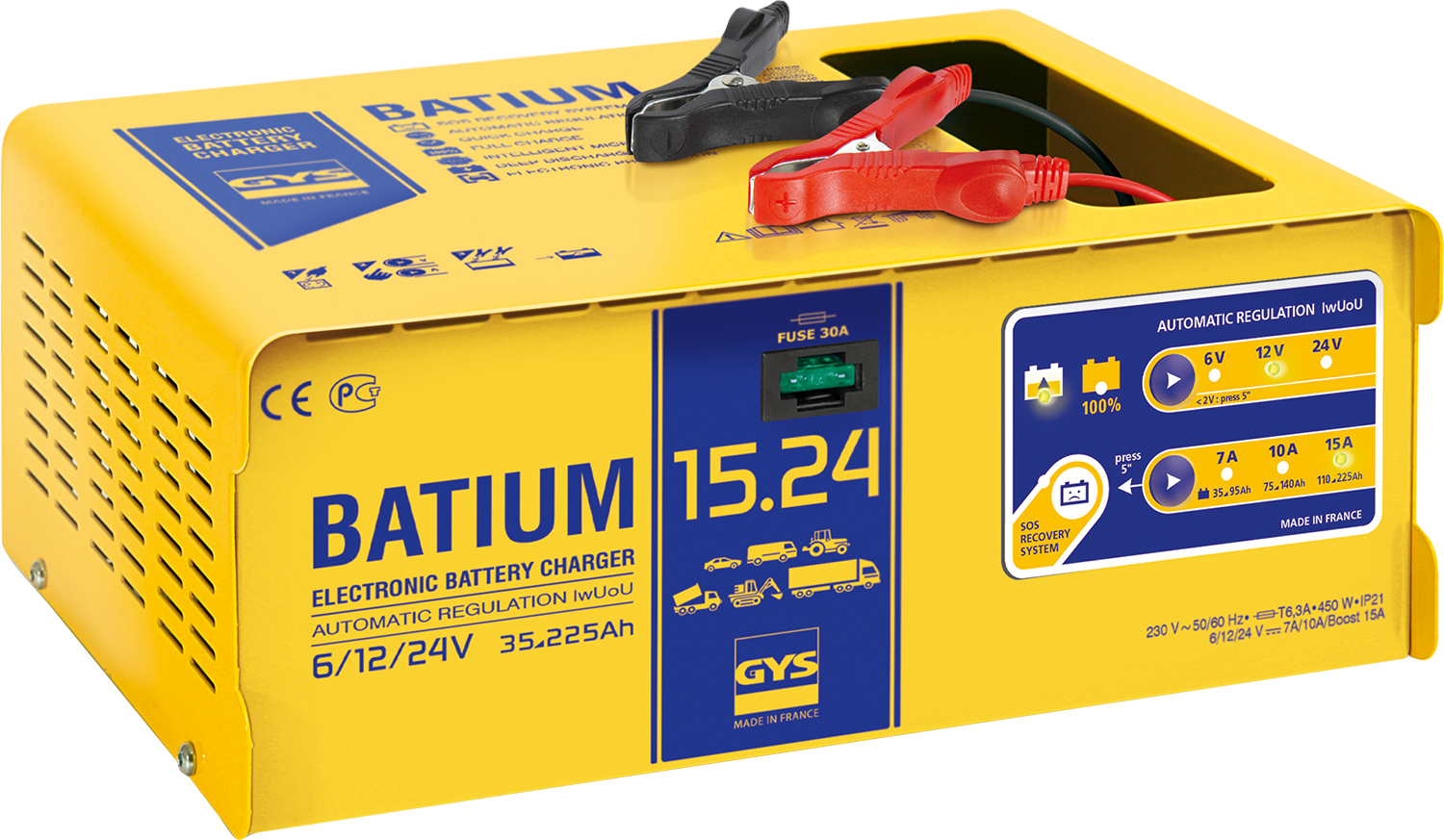 GYS BATIUM 15/24 automata akkumulátor töltő termék fő termékképe